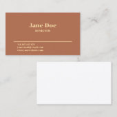 Earth Tone Business Cards: Minimalistisches Design Visitenkarte (Vorne/Hinten)