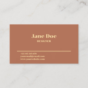 Earth Tone Business Cards: Minimalistisches Design Visitenkarte