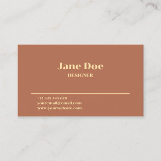 Earth Tone Business Cards: Minimalistisches Design Visitenkarte