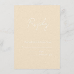 Earth Tone Champagne UAWG Wedding Begleitkarte