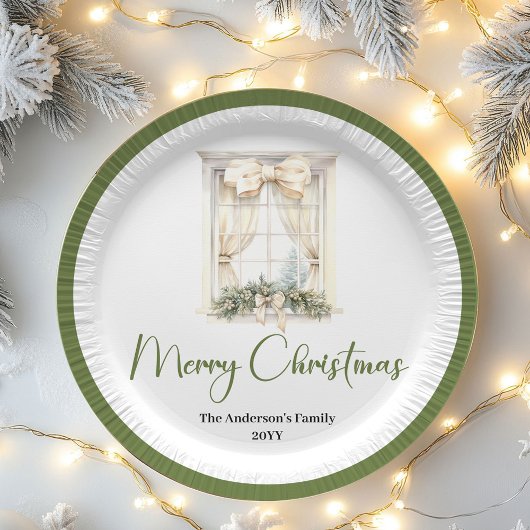 Earth Tone Christmas Script Custom Family Name Pappteller