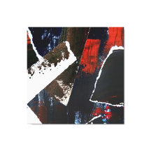 Earth Tone Collage with Red Accents Abstrakt