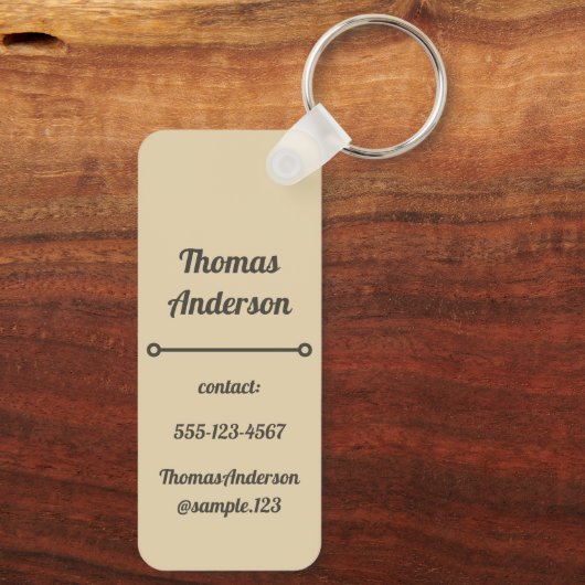 Earth Tone Color Pattern with Ochre Schlüsselanhänger (Rückseite)