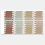 Earth Tone Color Theme Waterproof Kids Name Etiketten (Blatt)