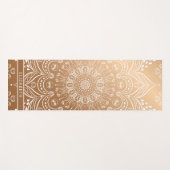 Earth Tone Copper Gold Mandala Individuelle Name Yogamatte (Vorderseite (Horizontal))
