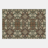 Earth Tone Cream and Brown Holiday Snowflake Geschenkpapier Set (Vorderseite 2)