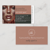 Earth Tone Custom Foto Beauty Agency Visitenkarte (Vorne/Hinten)