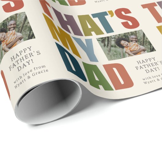 Earth Tone Das ist mein Vater Vatertag Geschenkpapier (Rolleneckpunkt)