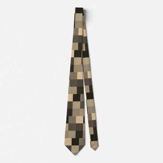 Earth Tone Digital Dazzle Camouflage Krawatte (Vorderseite)