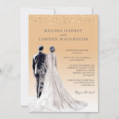 Earth Tone Elegant Modernes QR Code Hochzeit Einladung (Vorderseite)