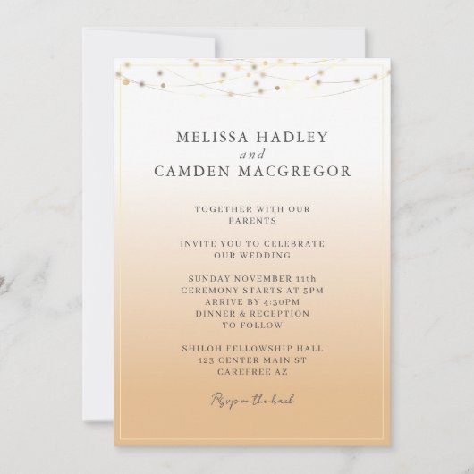 Earth Tone Elegant QR Code Hochzeit Einladung (Vorderseite)