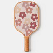 Earth Tone Floral Pattern Pickleball Schläger (Vorderseite)