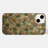 Earth Tone Geometric Hexagon Phone Case - Modern  (Rückseite (Horizontal))
