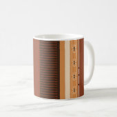 Earth Tone Geometric Pattern Mug Kaffeetasse (VorderseiteRechts)