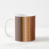 Earth Tone Geometric Pattern Mug Kaffeetasse (Links)