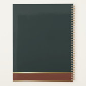 Earth Tone Gold Eleganter Moderner Trendy Planer (Rückseite)