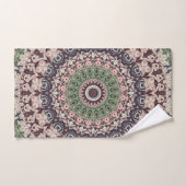 Earth Tone Green und Brown Mandala Pattern Badhandtuch Set (Handtuch)