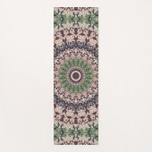 Earth Tone Green und Brown Mandala Pattern Yogamatte (Vorderseite)
