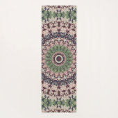 Earth Tone Green und Brown Mandala Pattern Yogamatte (Rückseite)