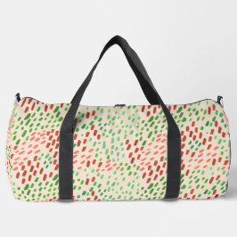 Earth Tone Hand Painted Dots Duffle Bag