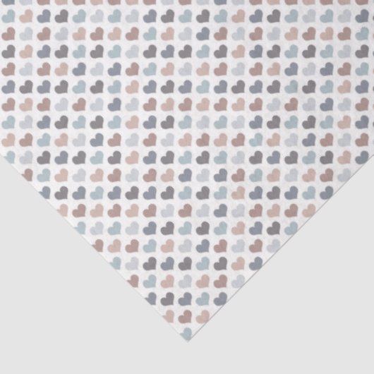 Earth Tone Heart Tissue Paper Seidenpapier (Ausschnitt)