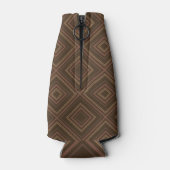 Earth Tone Hypnotic Diamond Moderne Abstrakte Kuns Flaschenkühler (Rückseite)