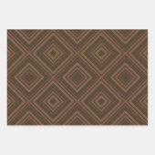 Earth Tone Hypnotic Diamond Moderne Abstrakte Kuns Geschenkpapier Set (Vorderseite)