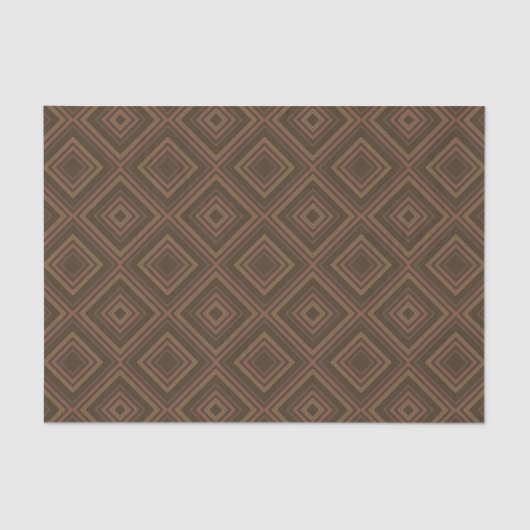 Earth Tone Hypnotic Diamond Moderne Abstrakte Kuns Seidenpapier (Vorderseite)