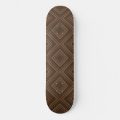 Earth Tone Hypnotic Diamond Moderne Abstrakte Kuns Skateboard (Vorderseite)