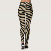 Earth Tone Khaki Zebra Print Leggings (Rückseite)