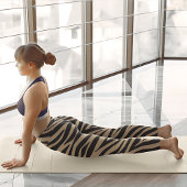 Earth Tone Khaki Zebra Print Leggings