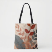 Earth Tone Leaves, Minimal Nature Art Aesthetic Tasche (Vorderseite)