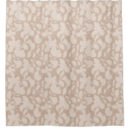 Earth Tone Magnolia Sand beige mono Duschvorhang