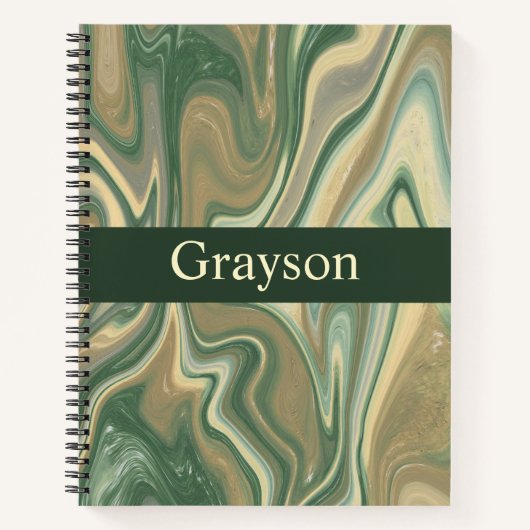 Earth Tone Marble Abstrakt Notizblock (Vorderseite)