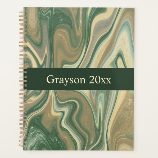 Earth Tone Marble Abstrakt Planer (Vorderseite)