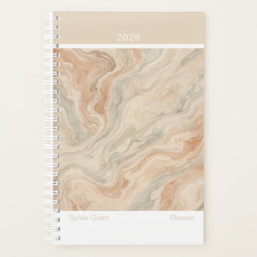 Earth Tone Marble Modern Small Planer (Vorderseite)