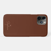 Earth Tone Minimalistisch Heart Personalisierter G Case-Mate iPhone Hülle (Rückseite (Horizontal))