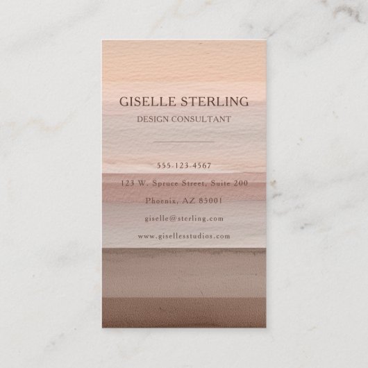 Earth Tone Modern Boho Visitenkarte (Rückseite)