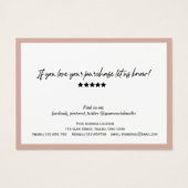 Earth Töne Moderne Skript QR Code danke Karte (Rückseite)