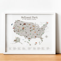 Earth Tone National Park Map Woodland Kinderzimmer