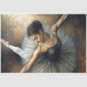 Earth Tone Oil Ballerina Dancer Decoupage Seidenpapier (Vorderseite)