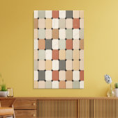Earth Tone Organic Tile Weave Leinwanddruck (Insitu (Wohnzimmer))