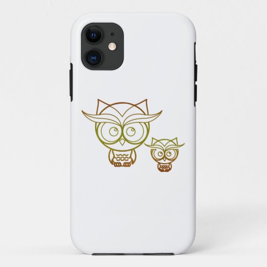Earth Tone Owls Case-Mate iPhone Hülle (Rückseite)