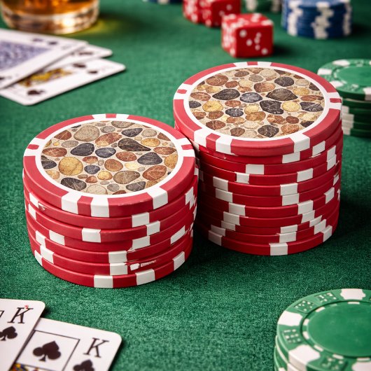 Earth Tone Pebble Tile Pattern Pokerchips
