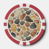 Earth Tone Pebble Tile Pattern Pokerchips (Vorderseite)