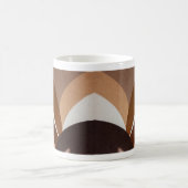 Earth Tone Radiance – Abstract Sunburst Mural Kaffeetasse (Mittel)