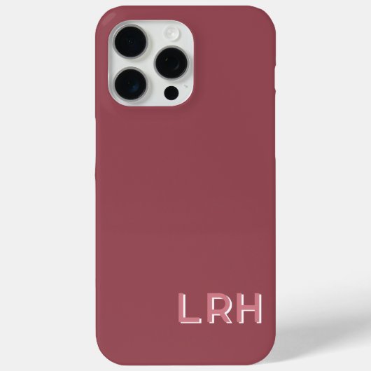 Earth Tone Red Rocks Shadow Monogram Phone Case (Rückseite)