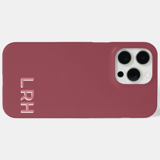 Earth Tone Red Rocks Shadow Monogram Phone Case (Rückseite (Horizontal))