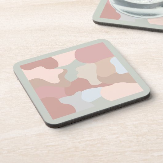 Earth Tone Shapes Getränkeuntersetzer (Linke Seite)