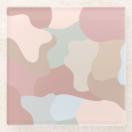 Earth Tone Shapes Glasuntersetzer